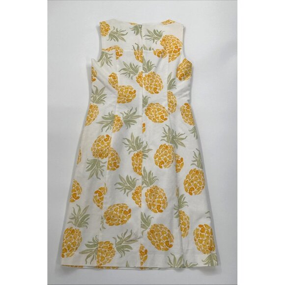 Brooks Brothers Pineapple Print Sheath Dress Womens 2 Summer Brunch Business NEW - Picture 4 of 11